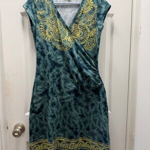 Athleta Teal and Gray Dress